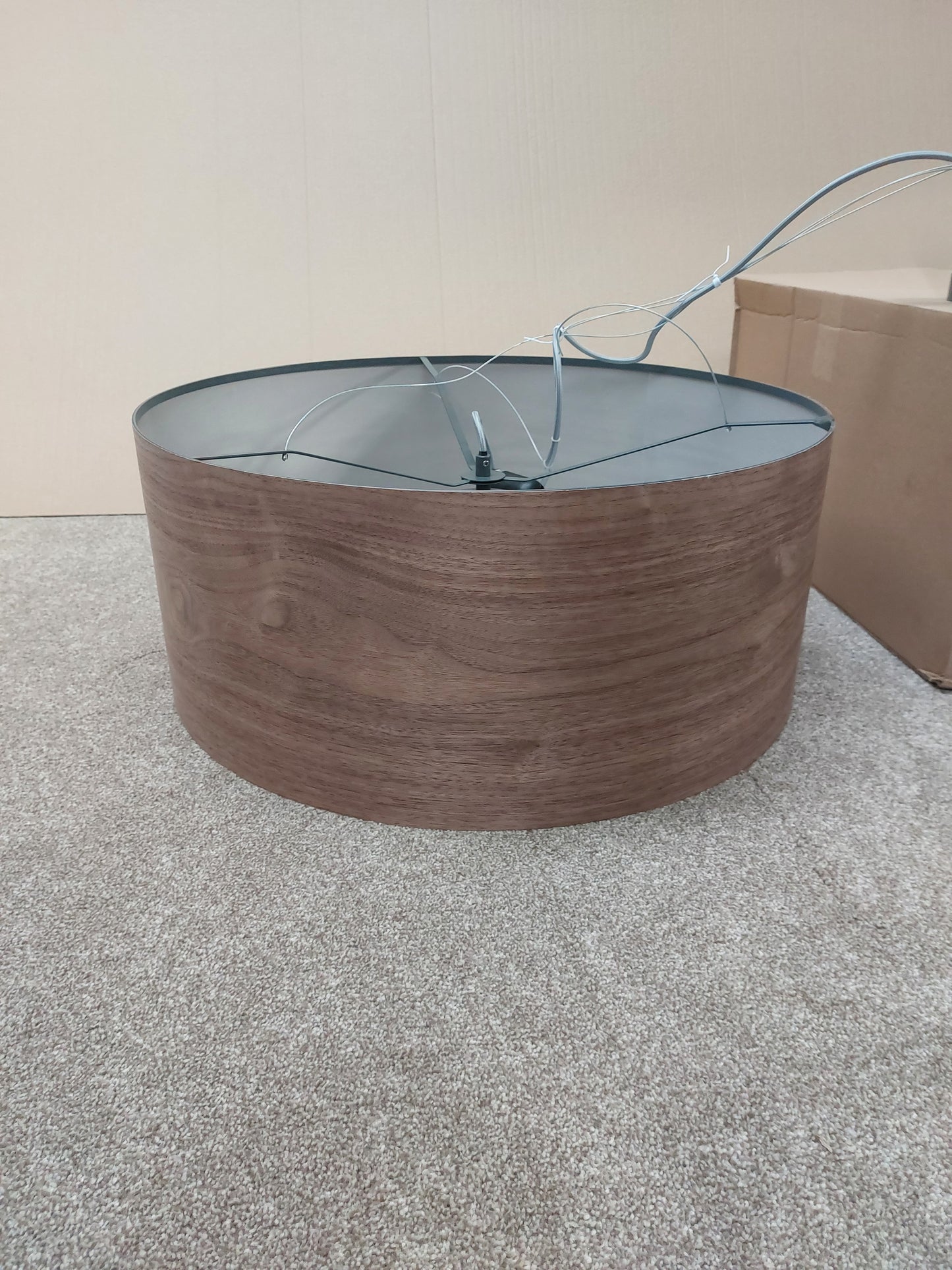 John Lewis Mia Ceiling Light, Walnut