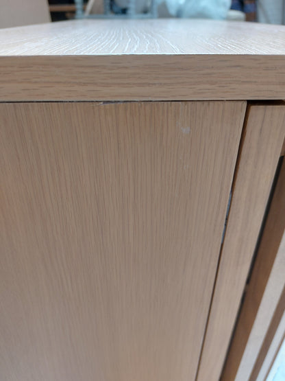 John Lewis Slatted 2 Door Cabinet, Natural