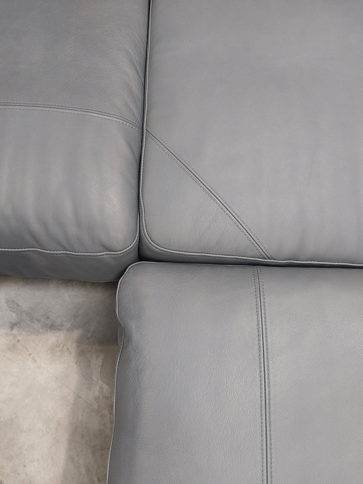 John Lewis Camden RHF Chaise Corner Leather Sofa, Dark Leg, Matt Navy