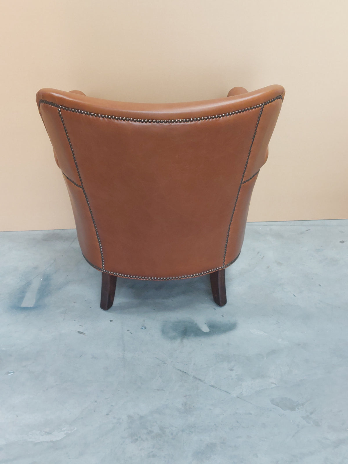Halo Little Professor Leather Armchair, Riders Nut