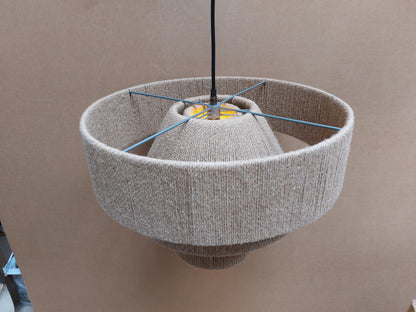 John Lewis Layered Jute Rope Pendant Ceiling Light, Natural