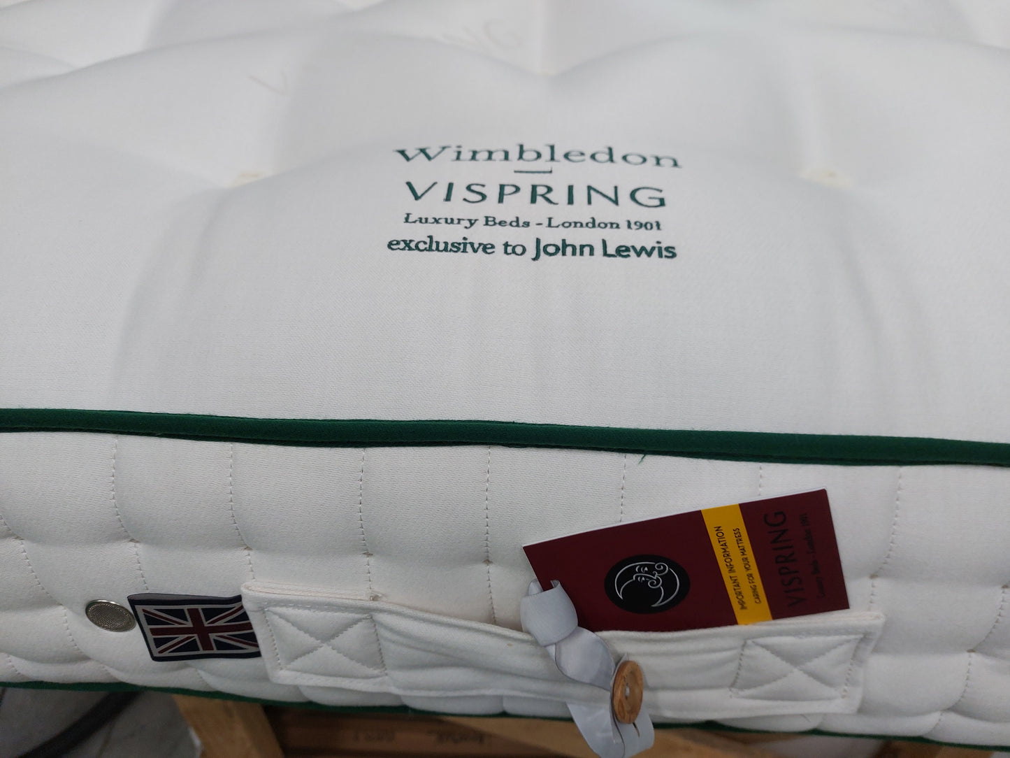 Vispring Wimbledon Pocket Spring Mattress, Medium Tension, Double