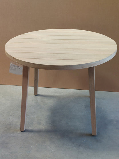 John Lewis Burford Round Garden Dining Table, 100cm Summer