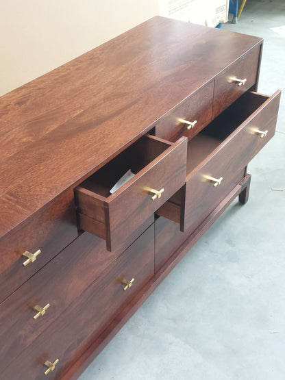 Swoon Verne 8 Drawer Chest, Dark Brown