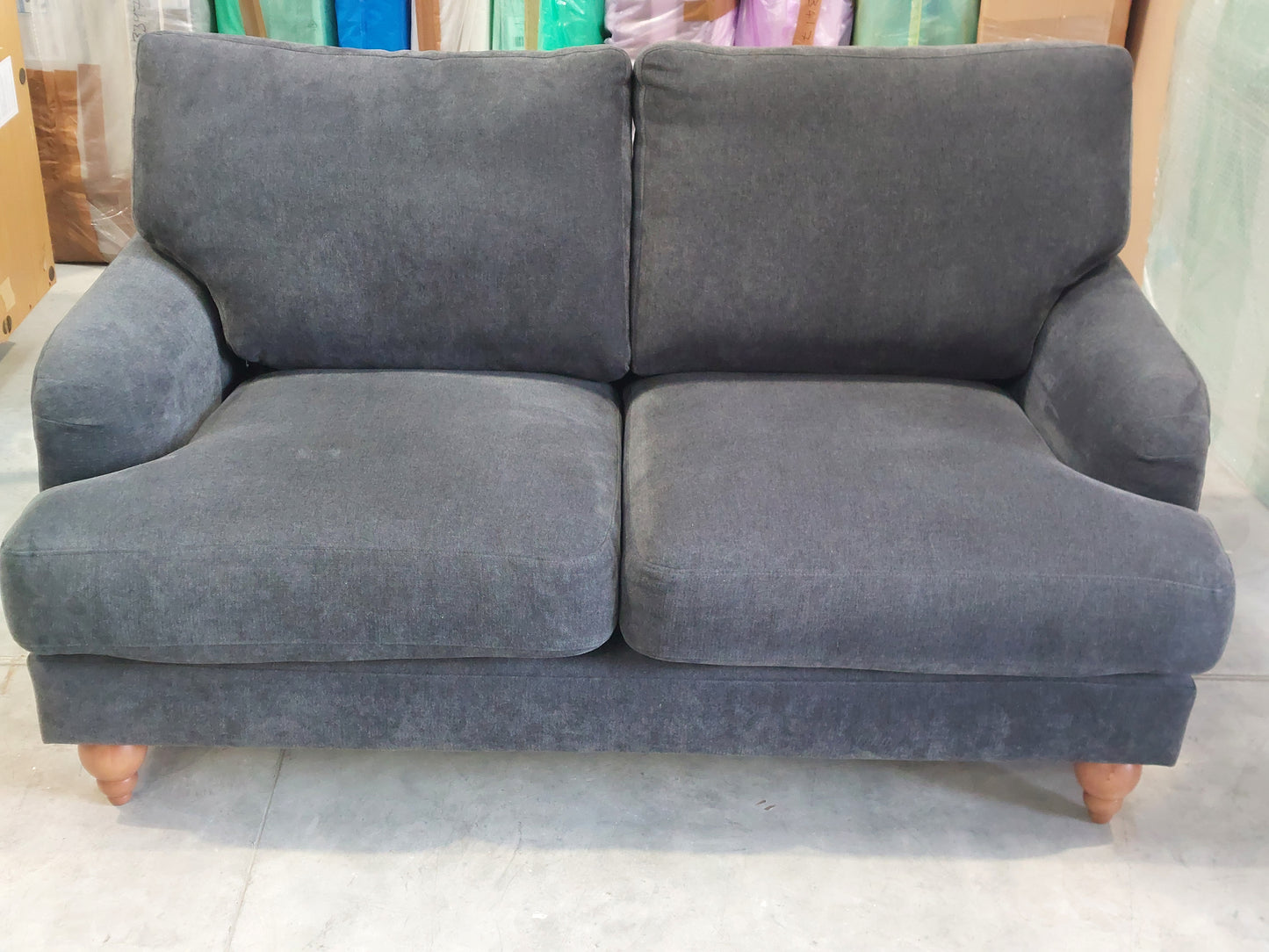 John Lewis Clover Small 2 Seater Sofa, Dark Leg, Chenille Charcoal