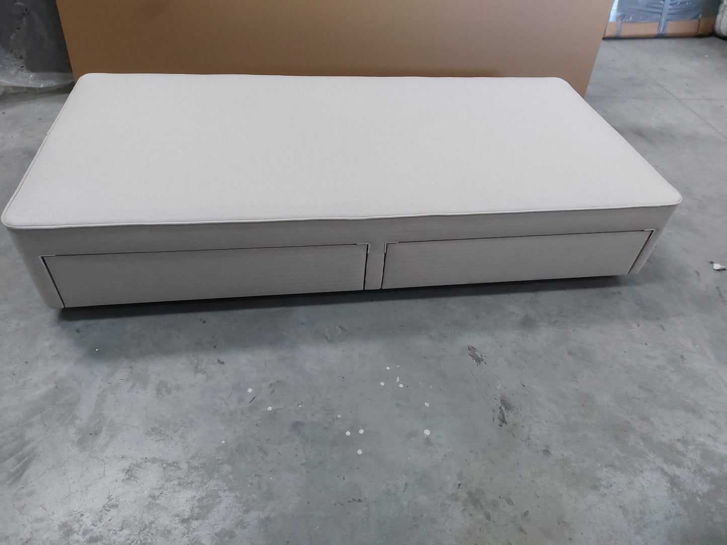 John Lewis Pocket Sprung Upholstered 2 Drawer Divan Base, Single Brushed Tweed