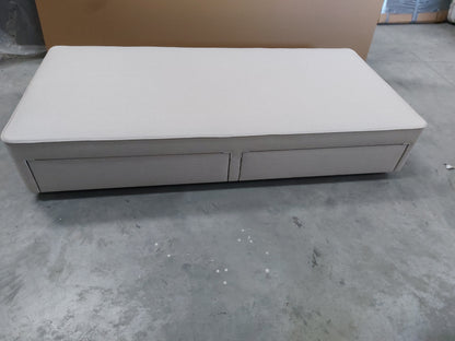 John Lewis Pocket Sprung Upholstered 2 Drawer Divan Base, Single Brushed Tweed