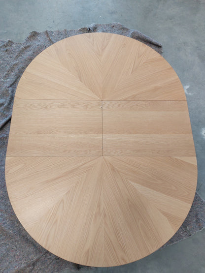 John Lewis Notch Round 4-6 Seater Extending Dining Table, Oak