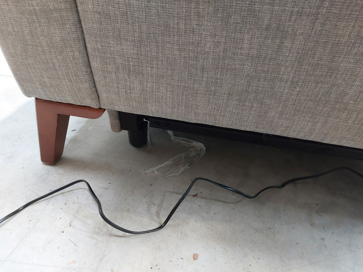 John Lewis Slant Power Recliner Armchair Grey Textured