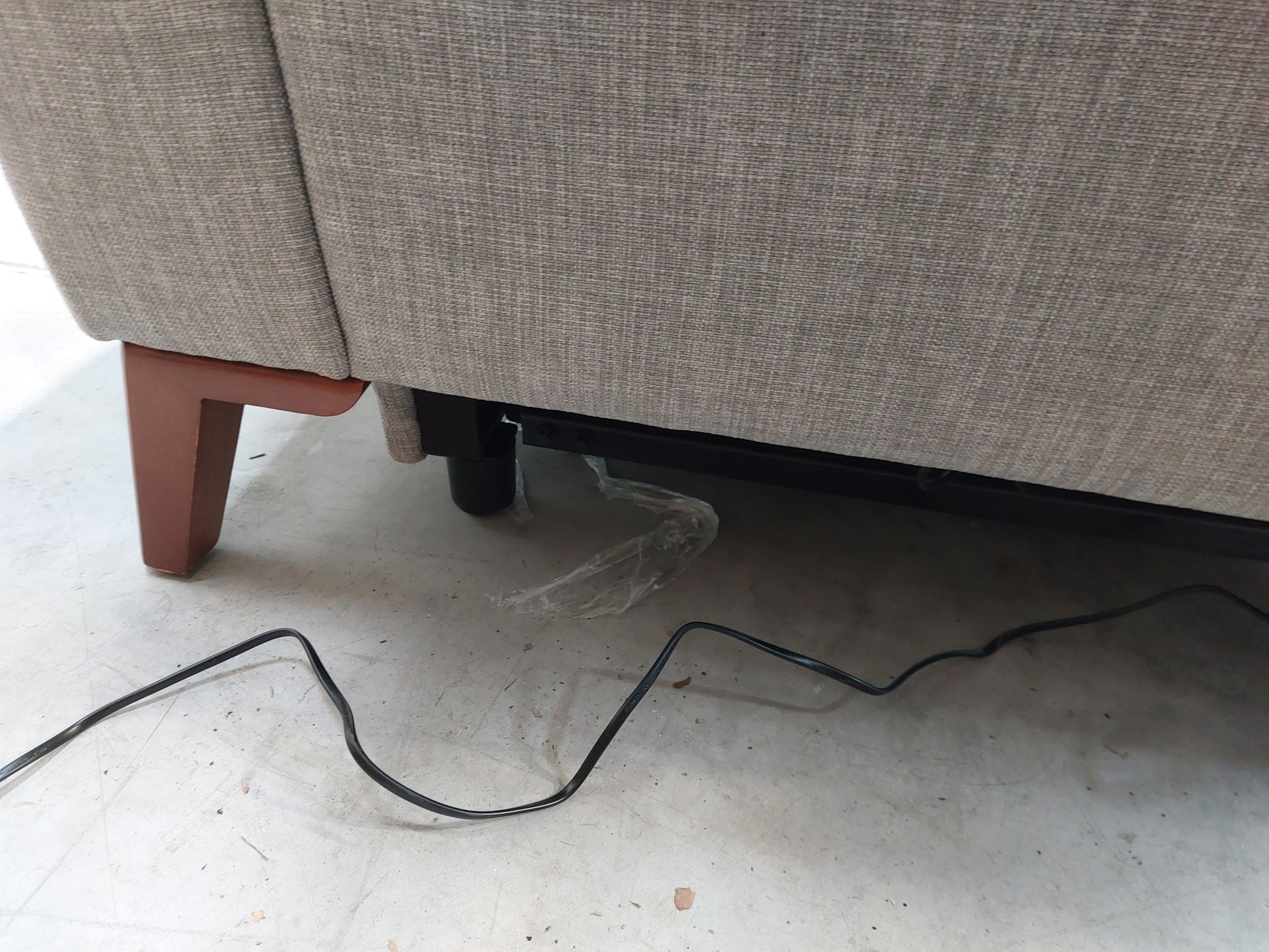 John Lewis Slant Power Recliner Armchair Grey Textured