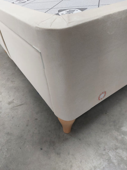 Sealy Posturepedic Exquisite 2 + 2 Drawer Divan Base, Natural Legs, Double, Almond