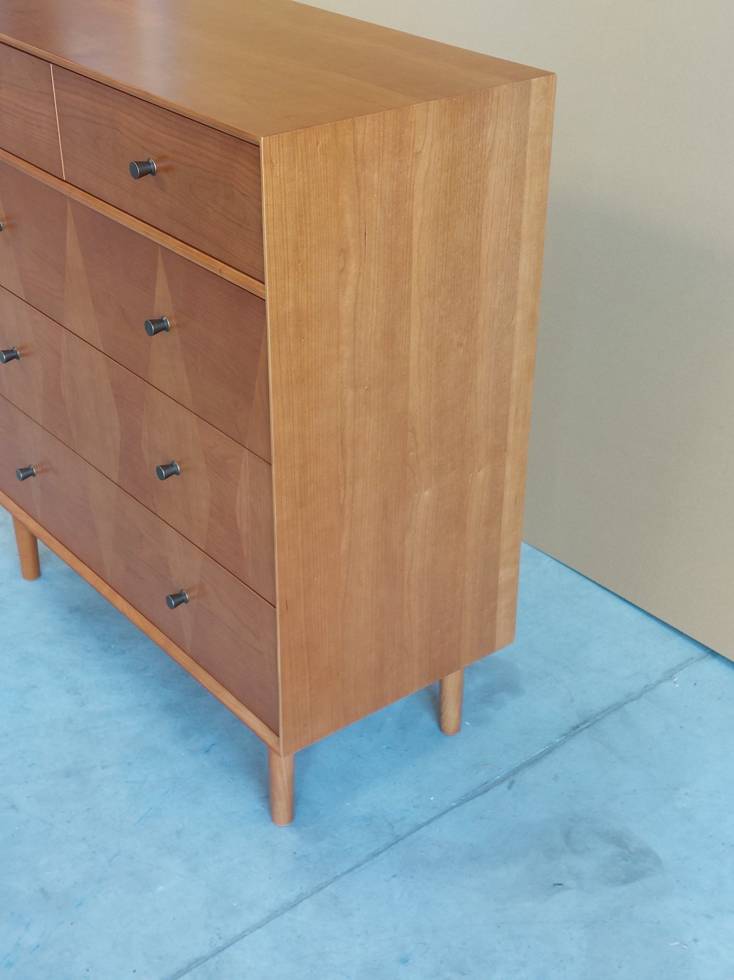 John Lewis Marquetry 5 Drawer Wood Chest, Natural