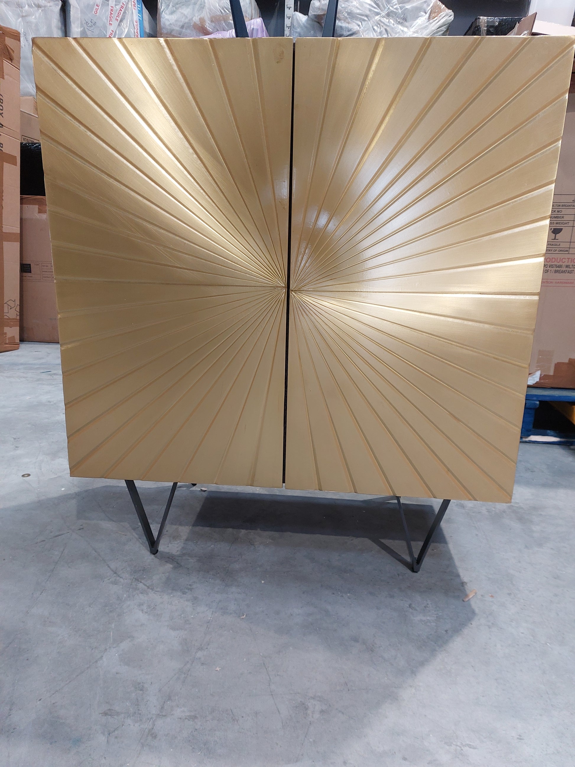 Swoon Ziggy Cabinet Brass Display Cabinet