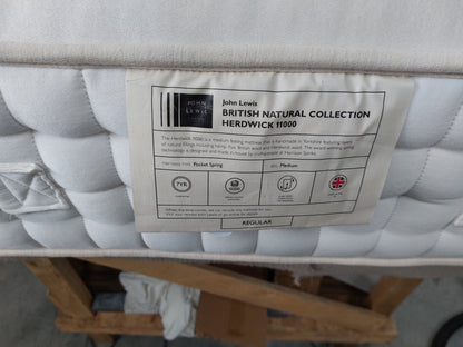 John Lewis British Natural Collection Herdwick 11000 Mattress, Regular Tension, Double