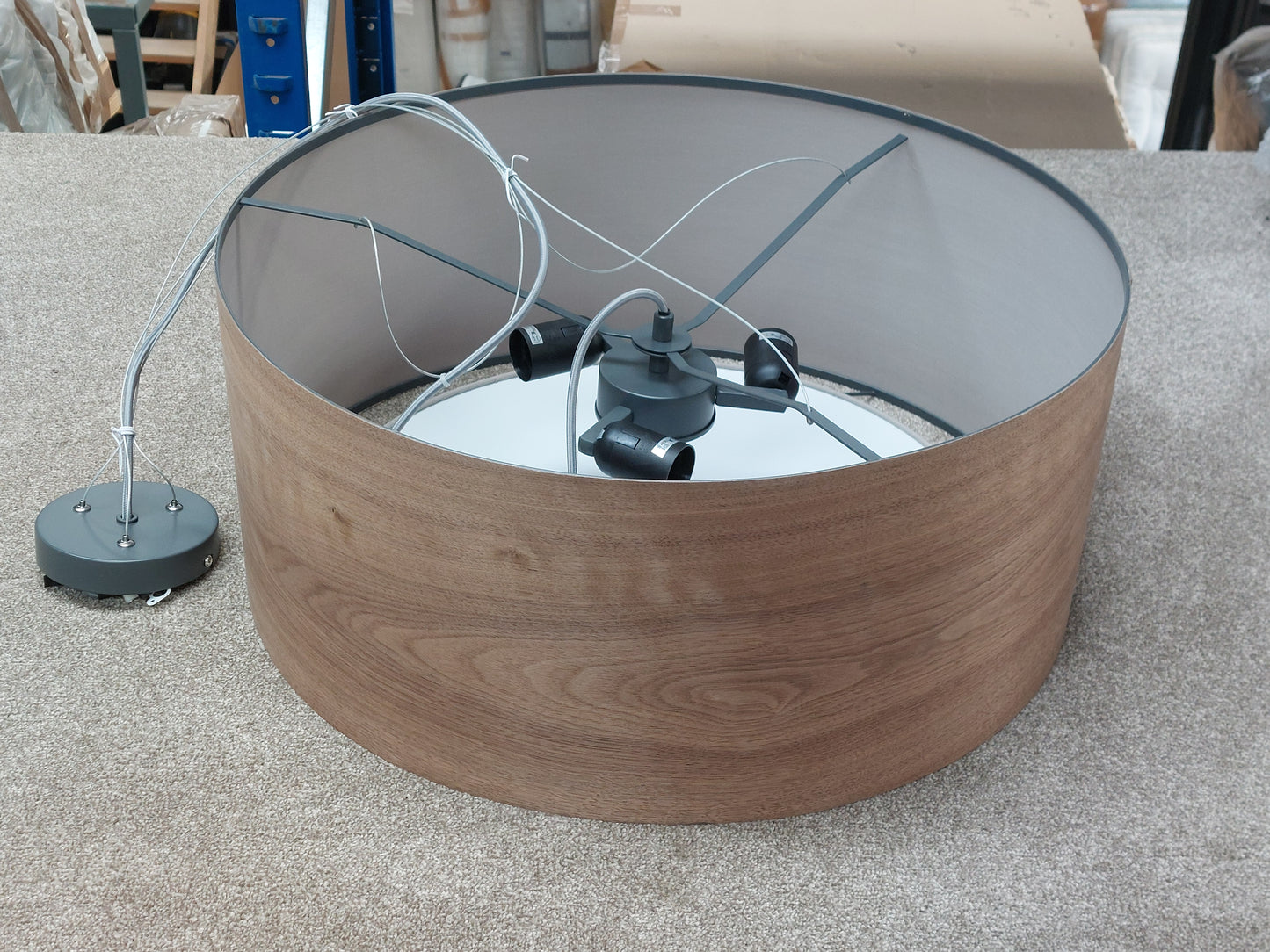 John Lewis Mia Ceiling Light, Walnut