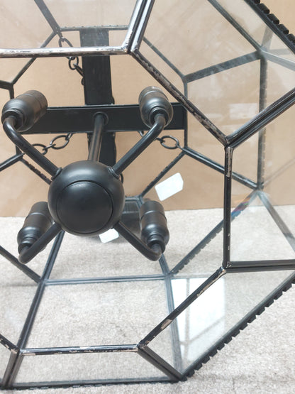 John Lewis Earle Glass Pendant Ceiling Light, Black