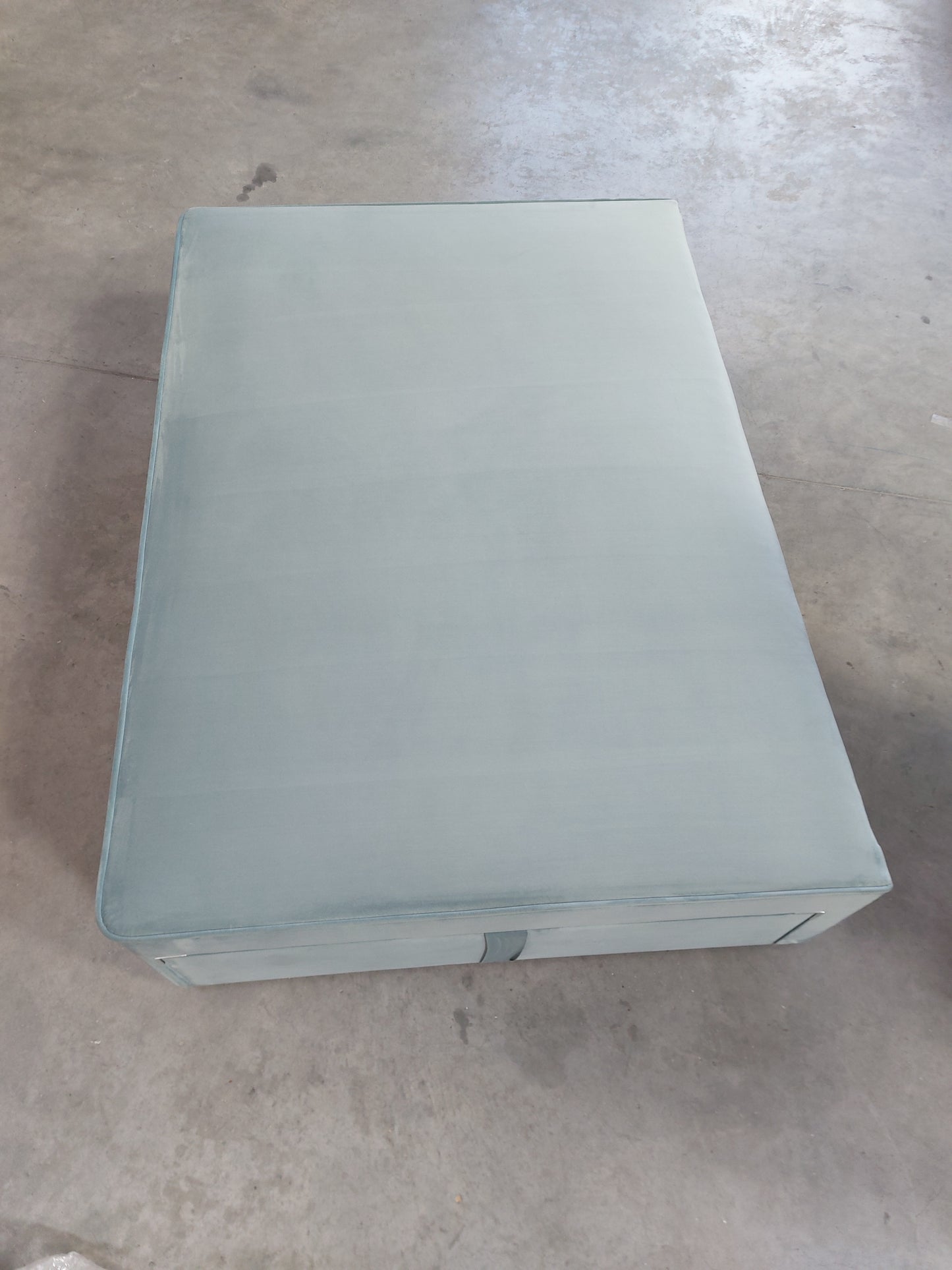 John Lewis Pocket Sprung 2 Drawer Divan Base, Double, Deep Velvet Eau De Nil