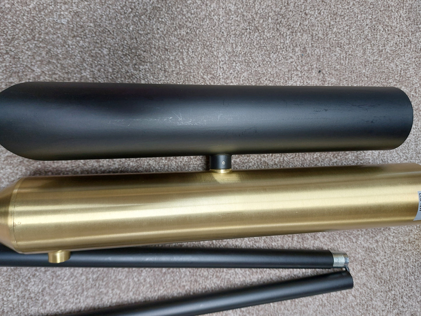 John Lewis Swivel LED Uplighter Floor Lamp, Black/Brass