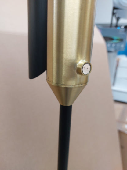 John Lewis Swivel LED Uplighter Floor Lamp, Black/Brass