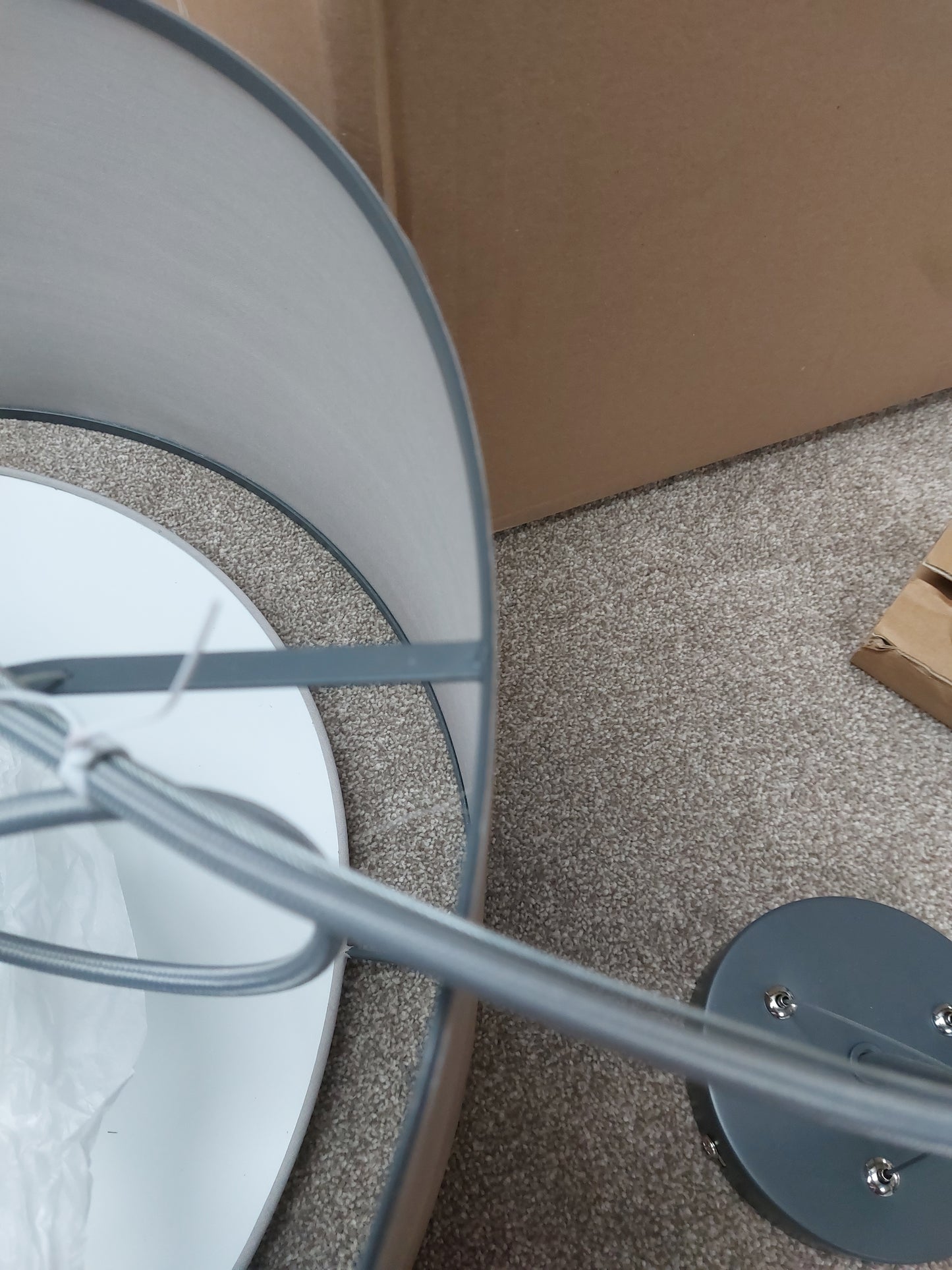 John Lewis Mia Ceiling Light, Walnut