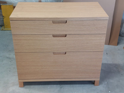 John Lewis Abacus 3-Drawer Wide Filing Chest, FSC-Certified (Oak Wood)