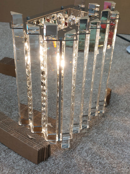 John Lewis Dazzle Crystal Mirrored Wall Light, Clear