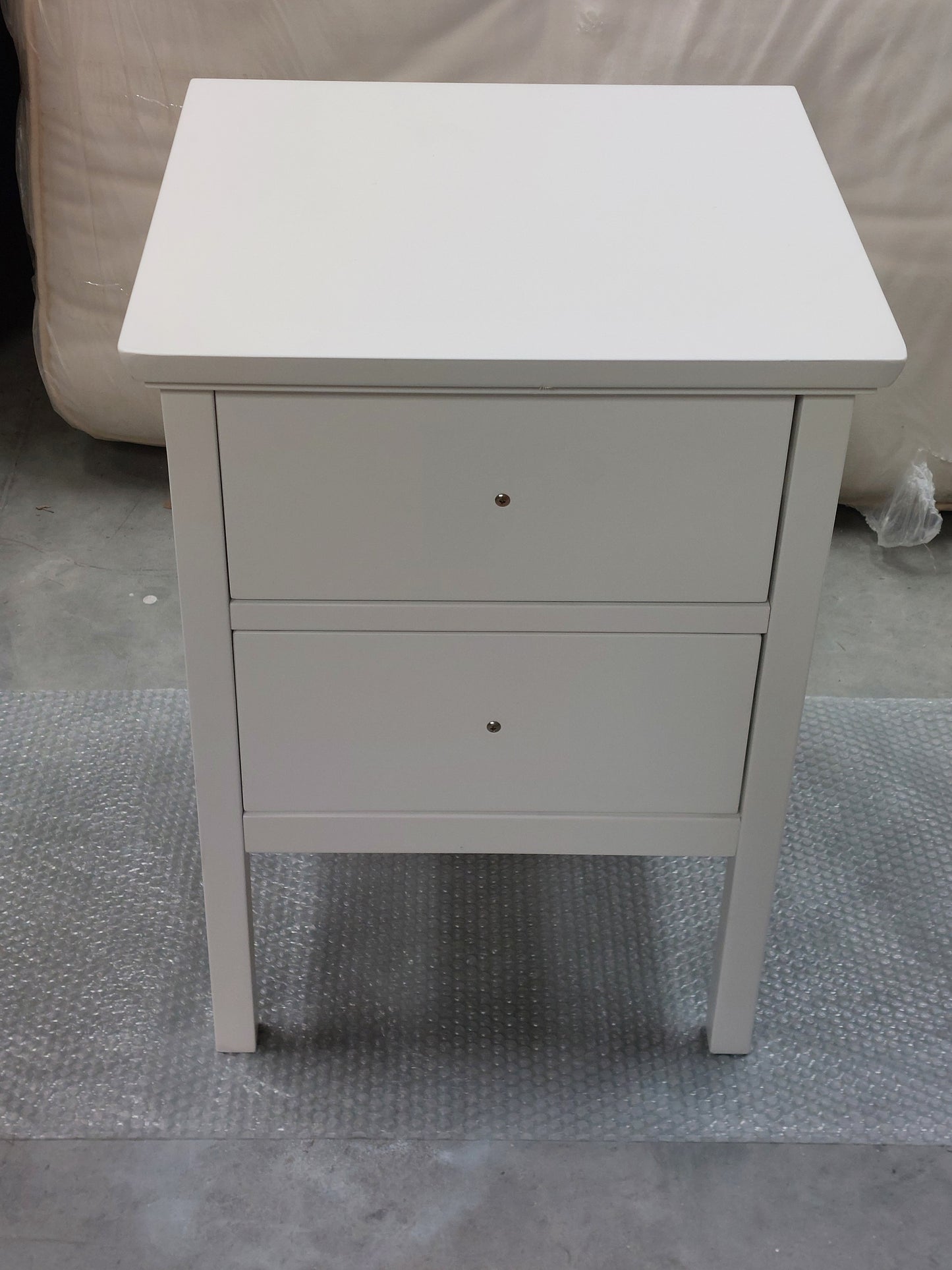 John Lewis Wilton 2 Drawer Bedside Cabinet White