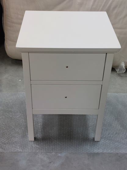 John Lewis Wilton 2 Drawer Bedside Cabinet White