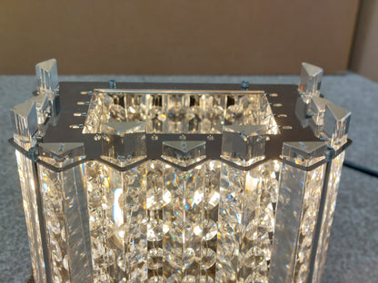 John Lewis Dazzle Crystal Mirrored Wall Light, Clear