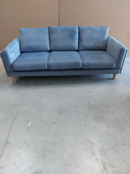 John Lewis Harbour Grand 3 Seater Sofa Aquaclean Titan Blue