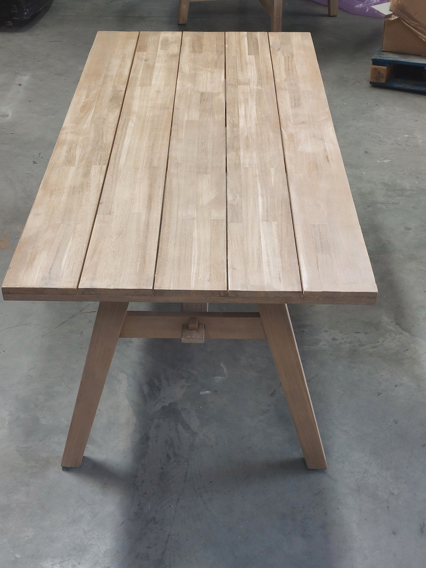 John Lewis Burford Rectangular Garden Dining Table, 190cm Natural