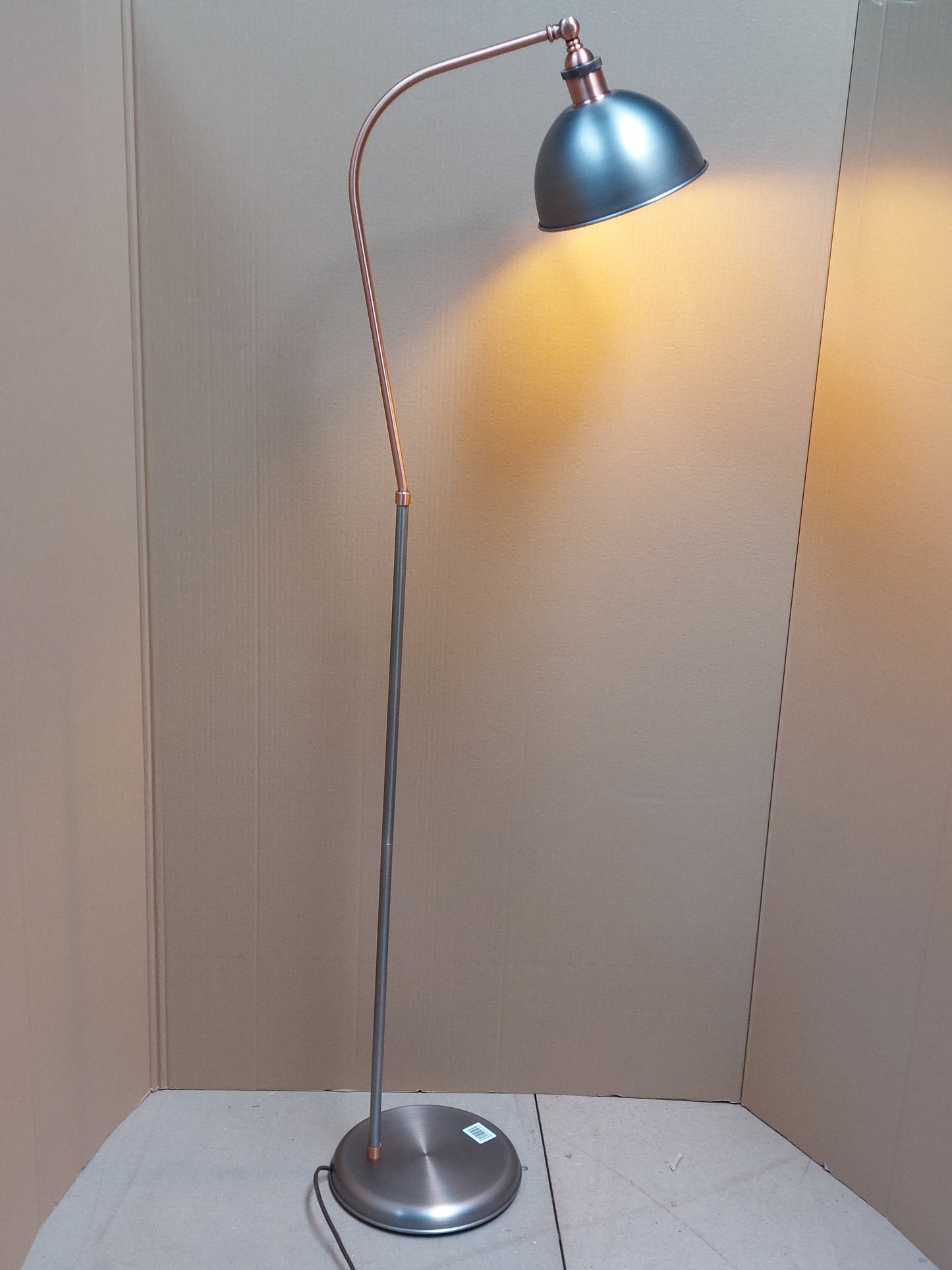 John Lewis Baldwin Floor Lamp, Copper/Pewter