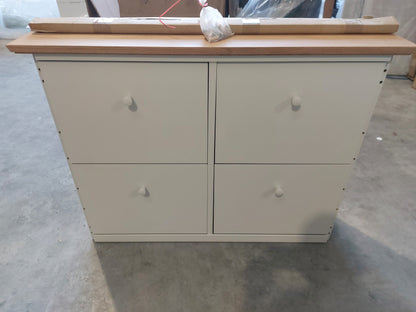 ANYDAY Wilton Shoe Storage Cabinet Linen