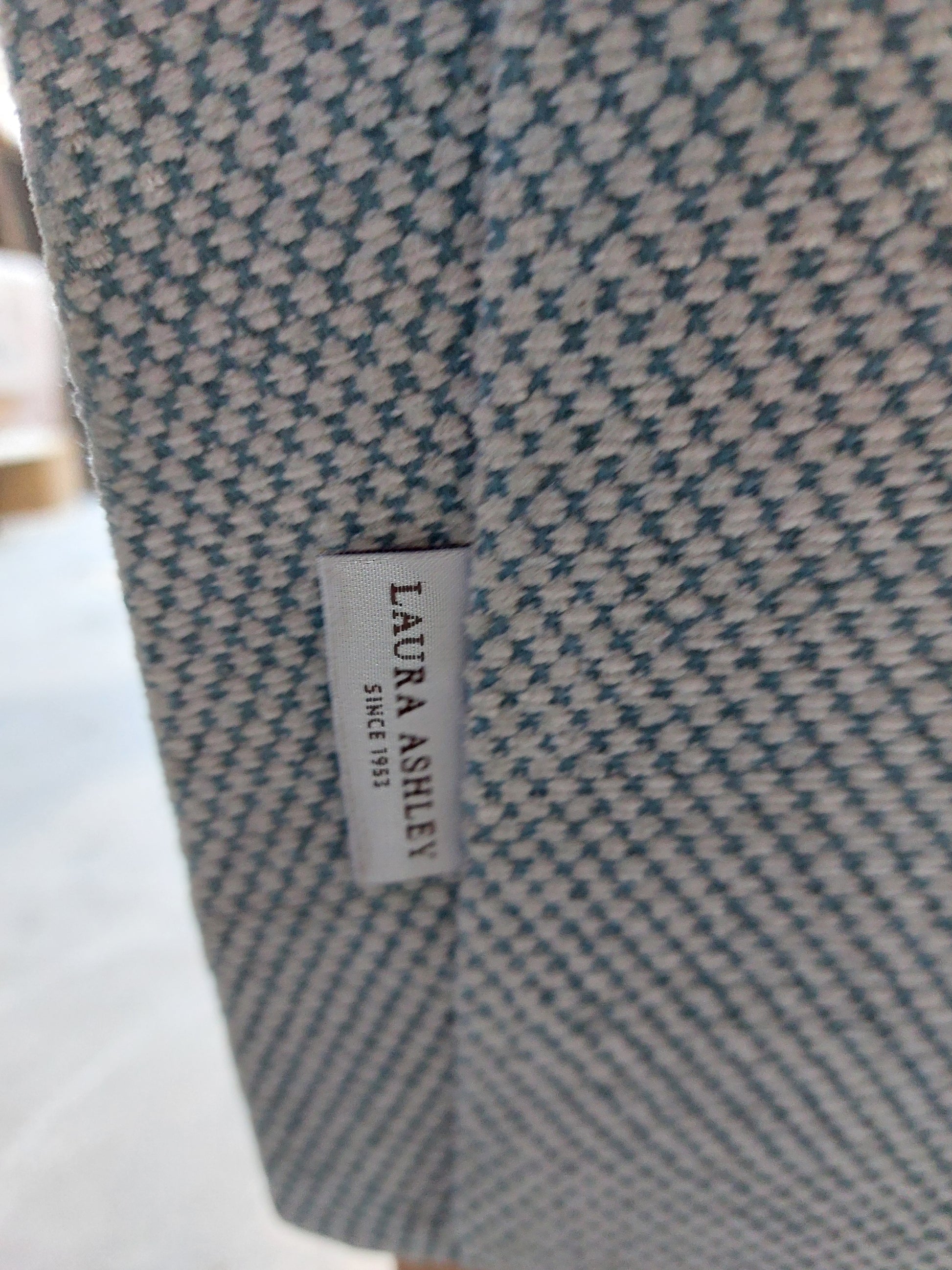 Laura Ashley  Small 2 Seater Sofa  Beaumaris, Teak Leg, Anneliese Seaspray