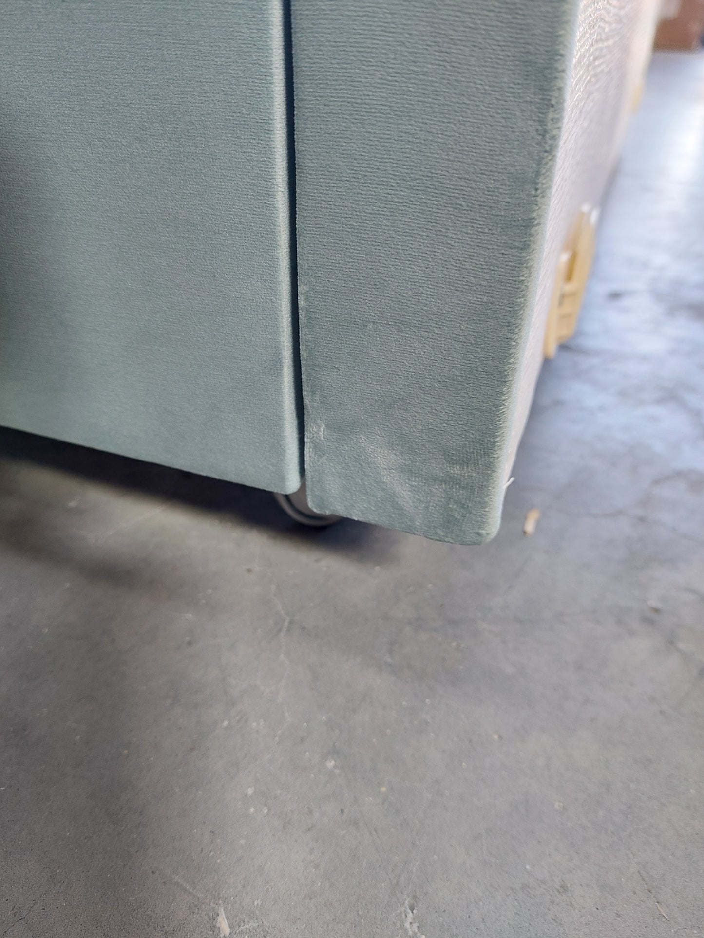 John Lewis Pocket Sprung 2 Drawer Divan Base, Double, Deep Velvet Eau De Nil