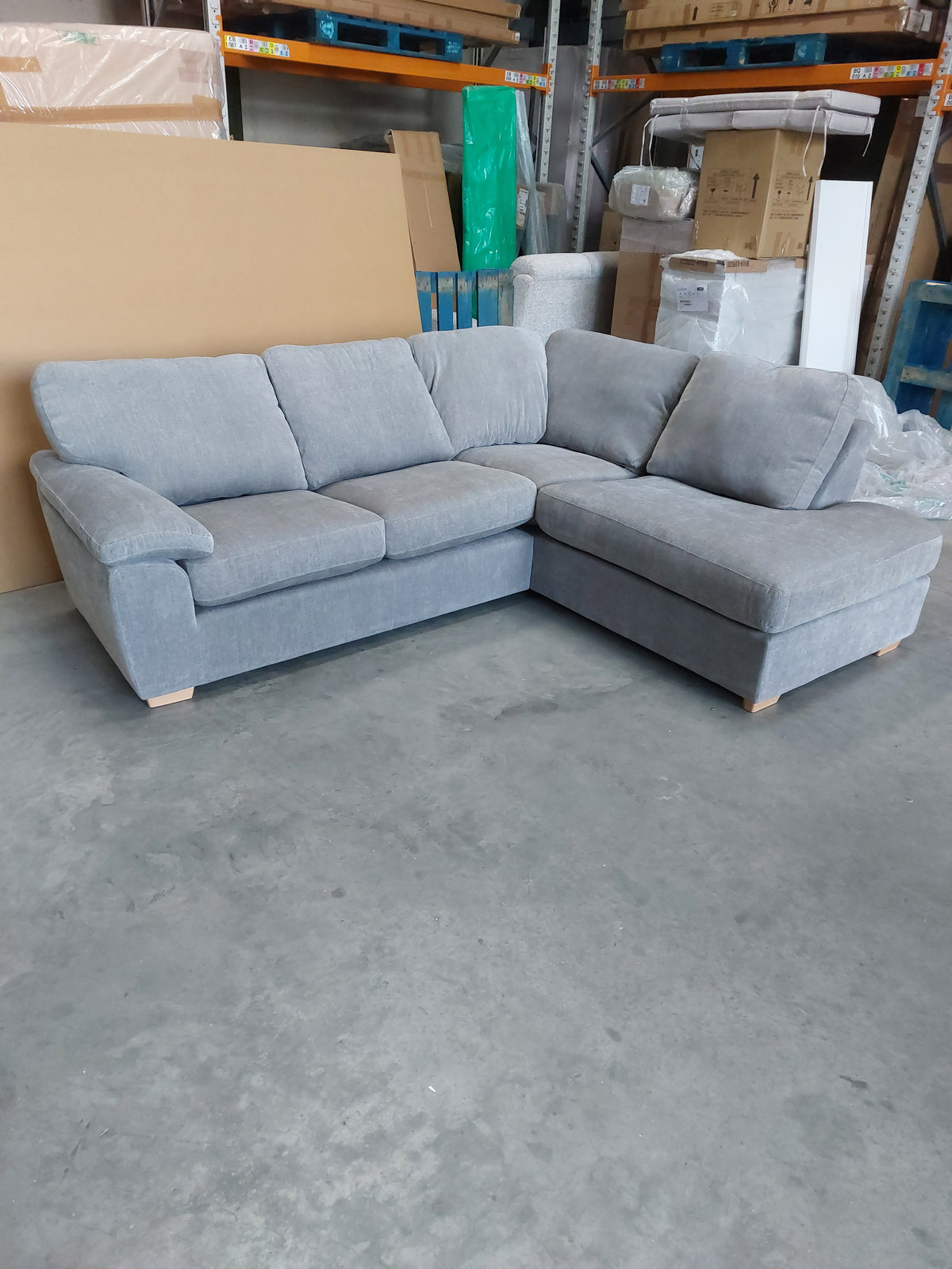 John Lewis Camden 5+ Seater RHF Corner End Chaise Steel Easy Clean
