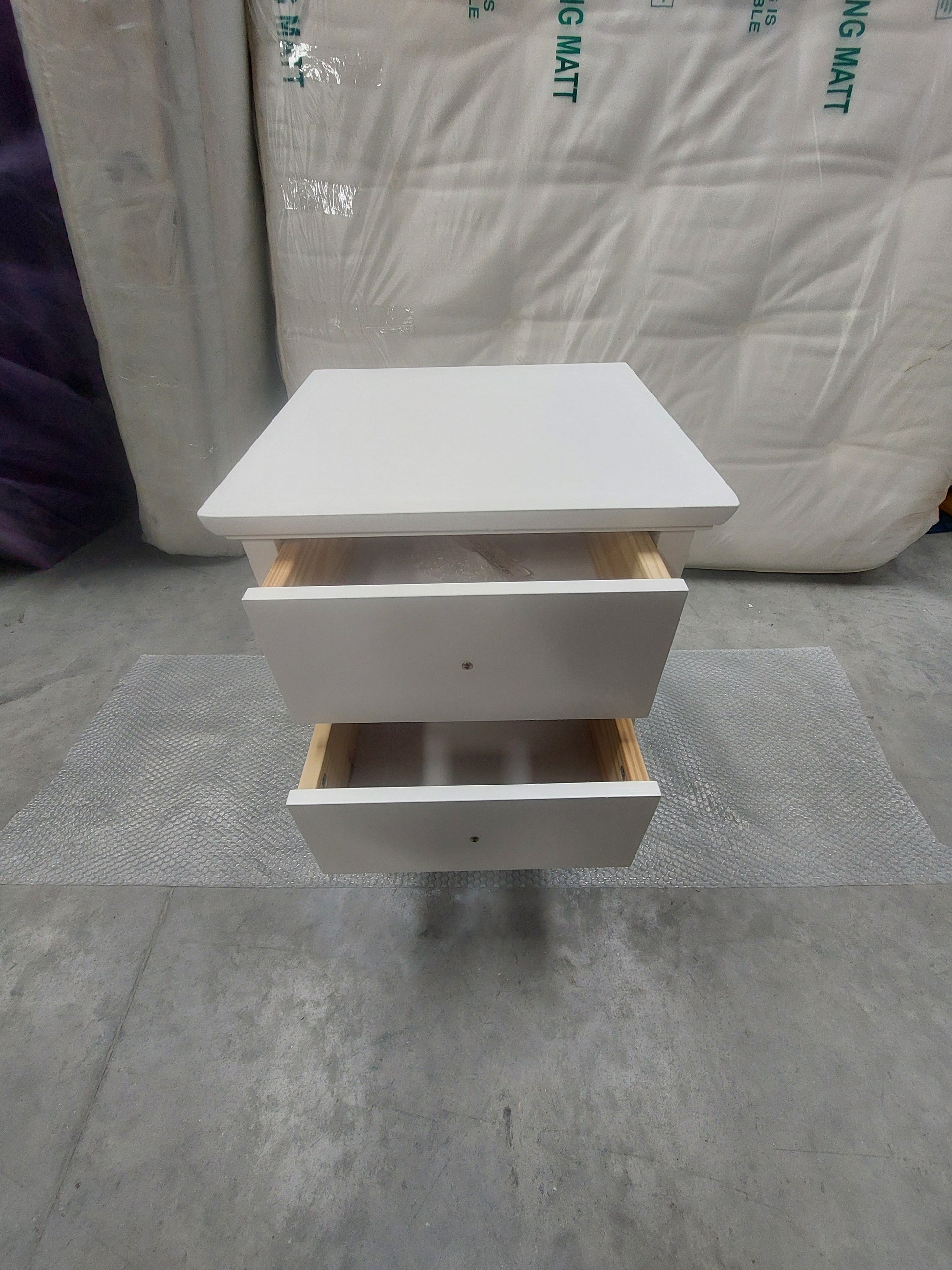 John Lewis Wilton 2 Drawer Bedside Cabinet White