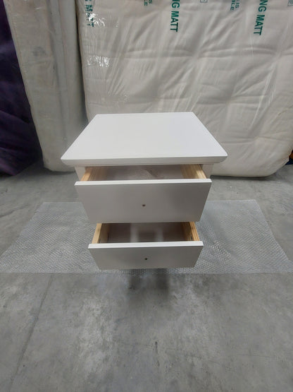John Lewis Wilton 2 Drawer Bedside Cabinet White