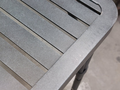 John Lewis Ribbon 6-Seater Rectangular Metal Garden Dining Table & Chairs Set, Grey