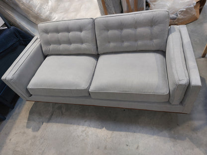 John Lewis + Swoon Lyon Large 2 Seater Sofa, Dark Leg, Weave Nickle Grey