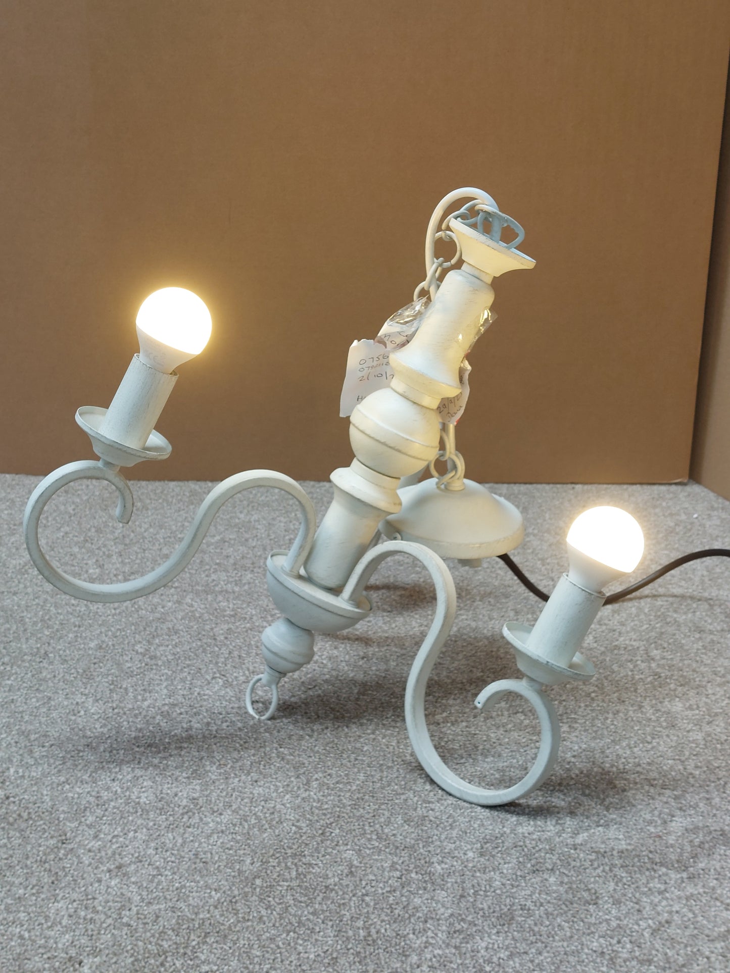 John Lewis Carlita 3 Arm Ceiling Light, White