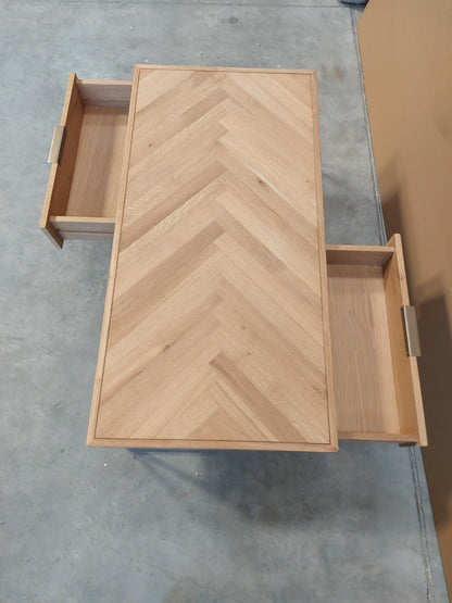 John Lewis Coffee Table Estate 2 Drawer Oak Wood Natural