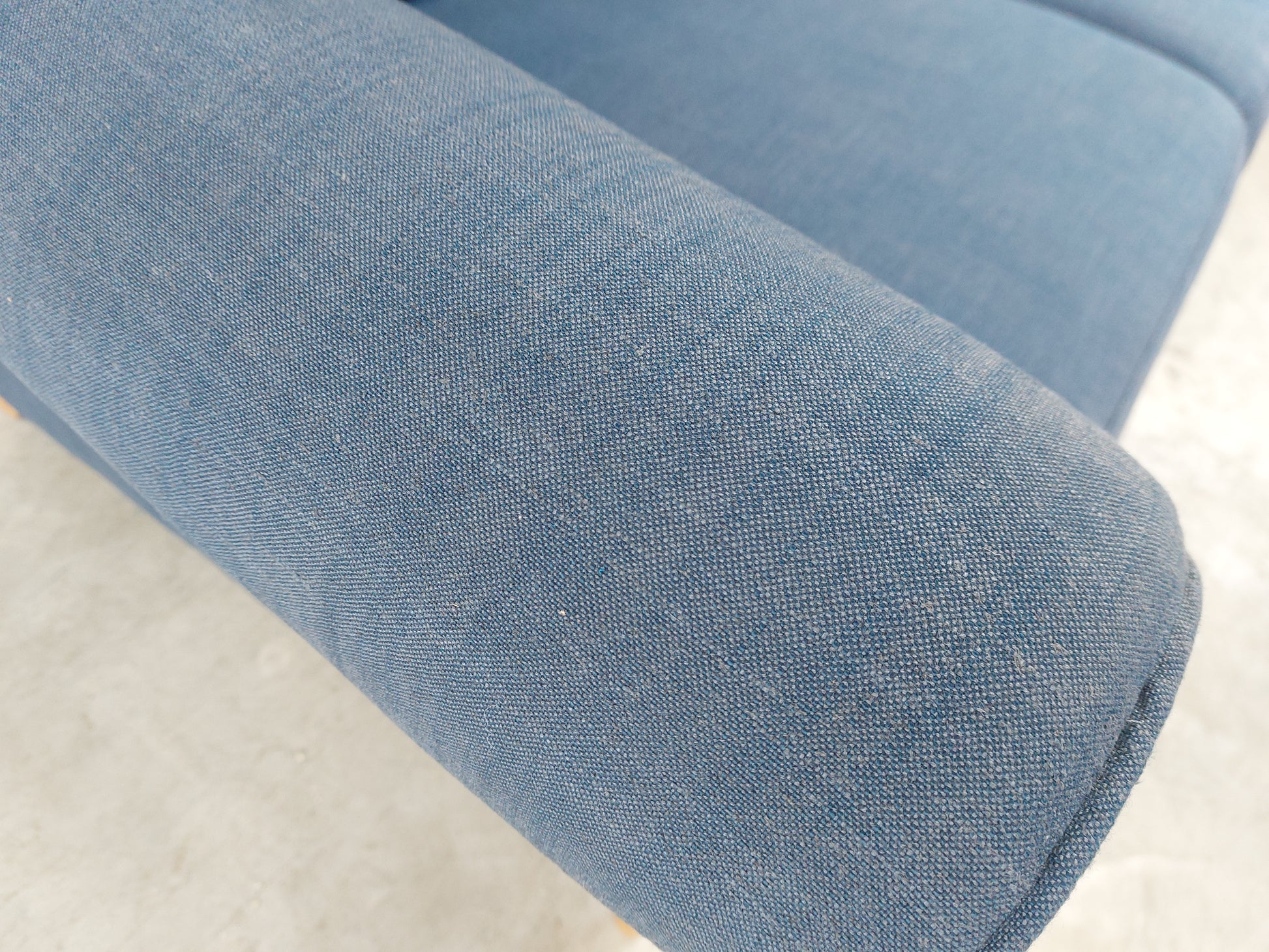 John Lewis Camber Small 2 Seater Sofa Blue Linen