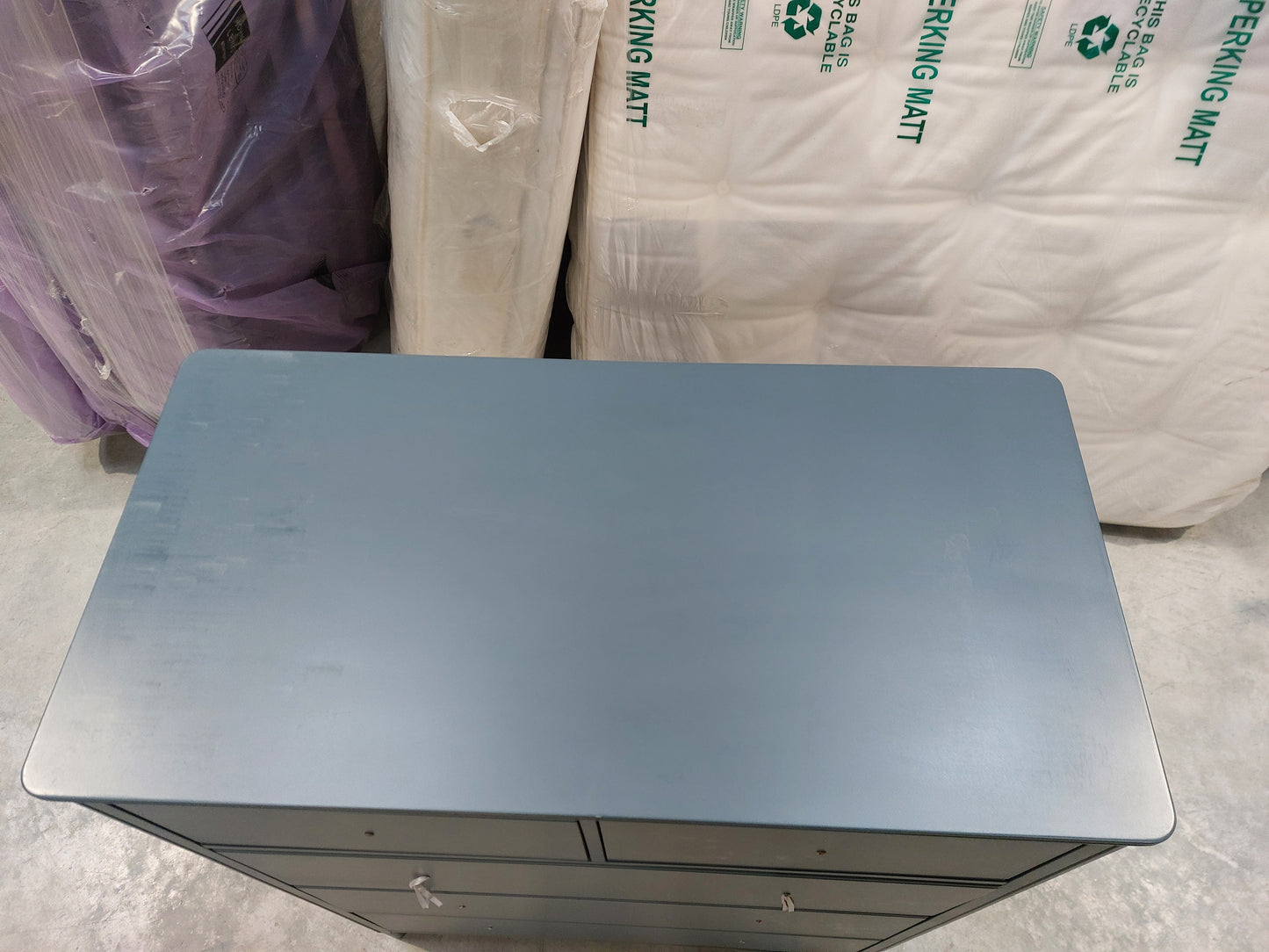 John Lewis Pillar 5 Drawer Chest, Blue