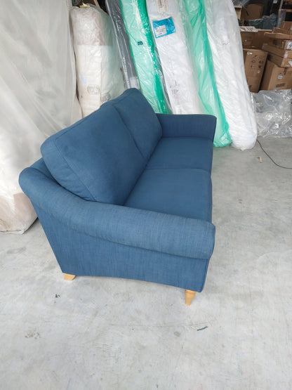 John Lewis Camber Large 3 Seater Sofa Blue Linen