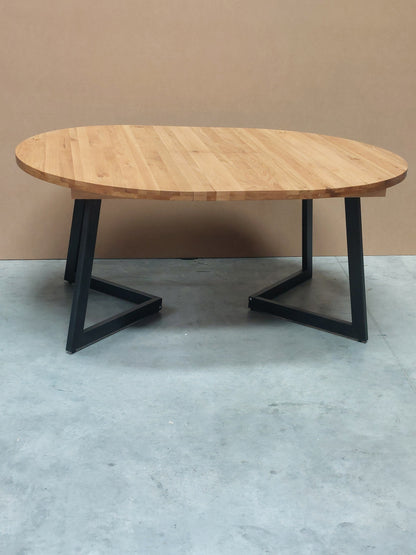 John Lewis Calia 4-6 Seater Round Extending Dining Table, Solid Oak