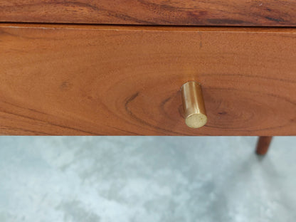 Swoon Bjorn Desk Dark Brown Acacia & Brass