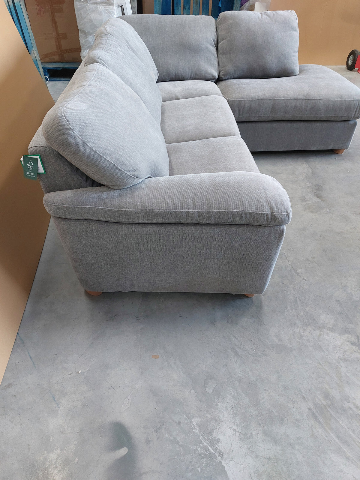 John Lewis Camden 5+ Seater RHF Corner End Chaise Steel Easy Clean