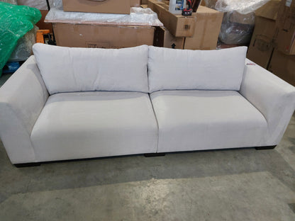 John Lewis Tokyo Grand 4 Seater Sofa Aquaclean Titan Oyster White