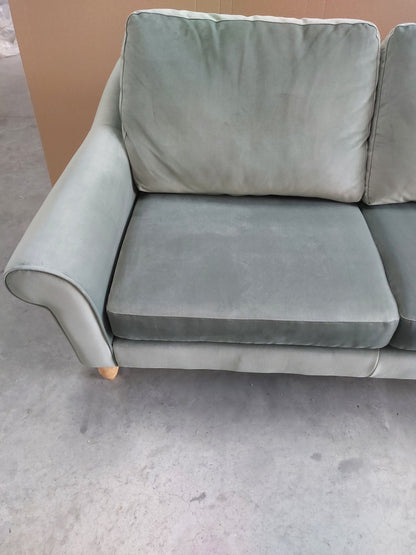 John Lewis Camber Large 3 Seater Sofa Velvet Myrtle Easy Clean Eco